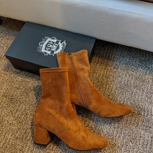 Brown Suede Boots by Anthropologie
